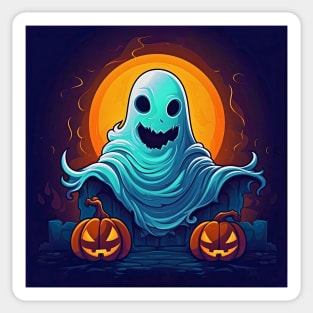 Funny Halloween Phantom Sticker